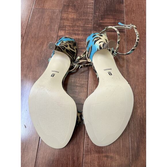 Vintage Y2K Bakers Embellished Animal Print Sandals Shoes Sz 7.5 Heels - Picture 5 of 5